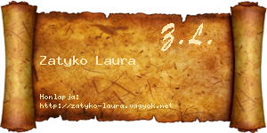 Zatyko Laura névjegykártya